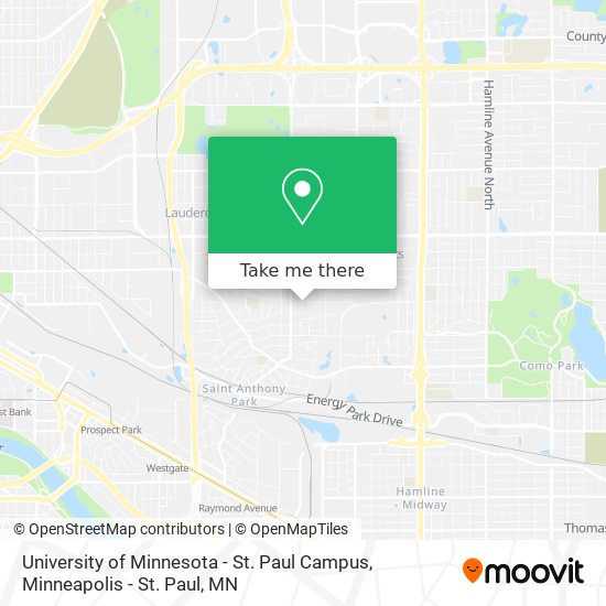 University of Minnesota - St. Paul Campus map