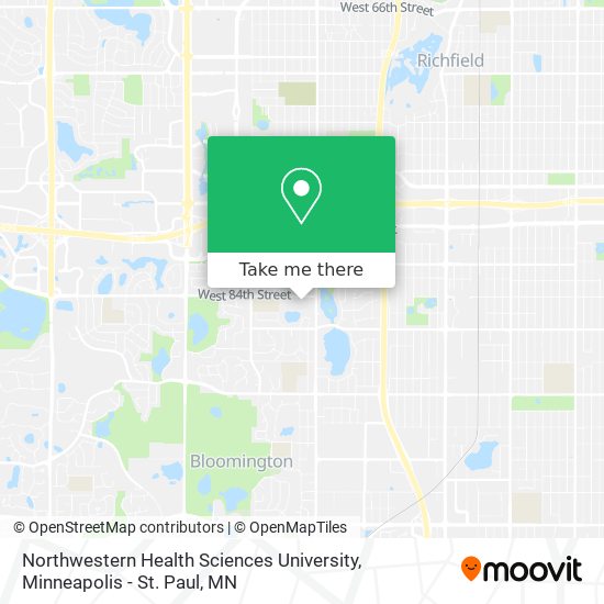 Northwestern Health Sciences University map