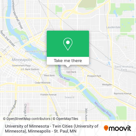 University of Minnesota - Twin Cities map