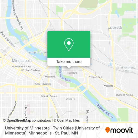University of Minnesota - Twin Cities map