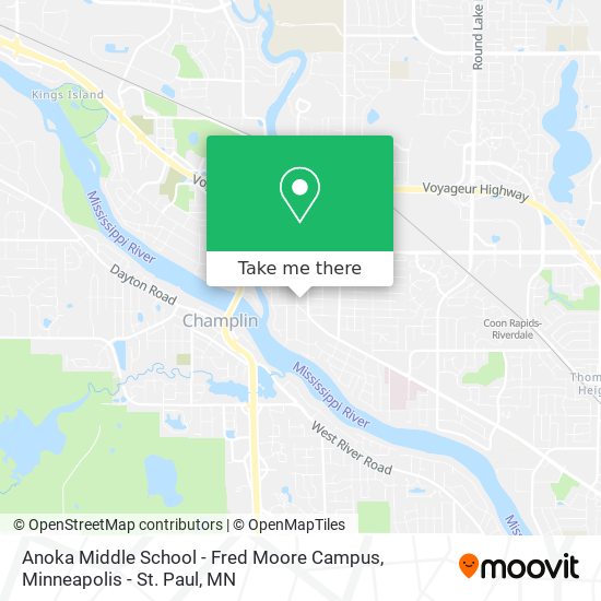 Anoka Middle School - Fred Moore Campus map
