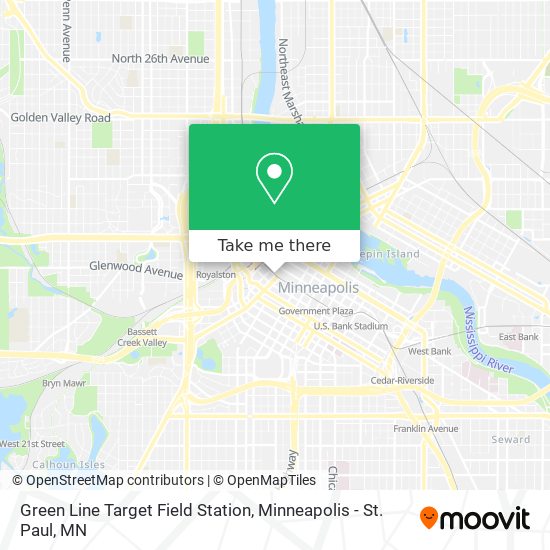 Green Line Target Field Station map