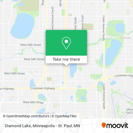 Mapa de Diamond Lake