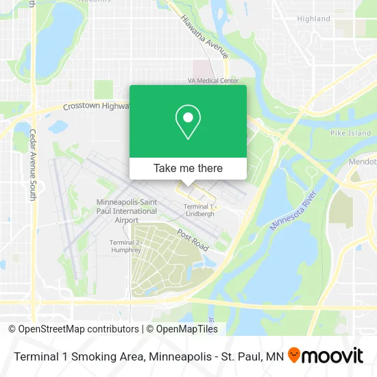 Terminal 1 Smoking Area map