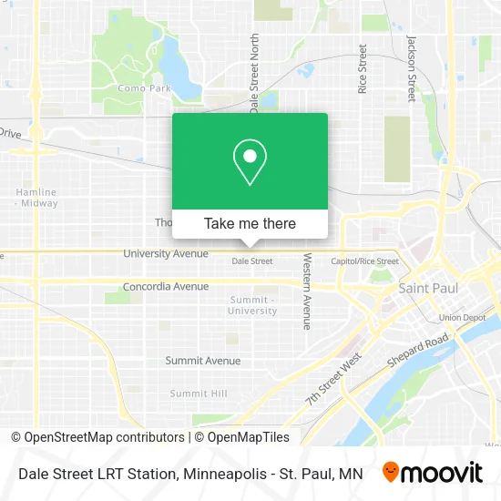 Dale Street LRT Station map