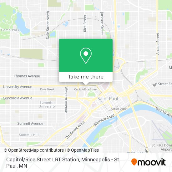 Capitol / Rice Street LRT Station map