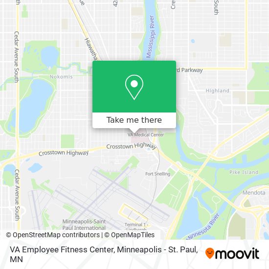 VA Employee Fitness Center map