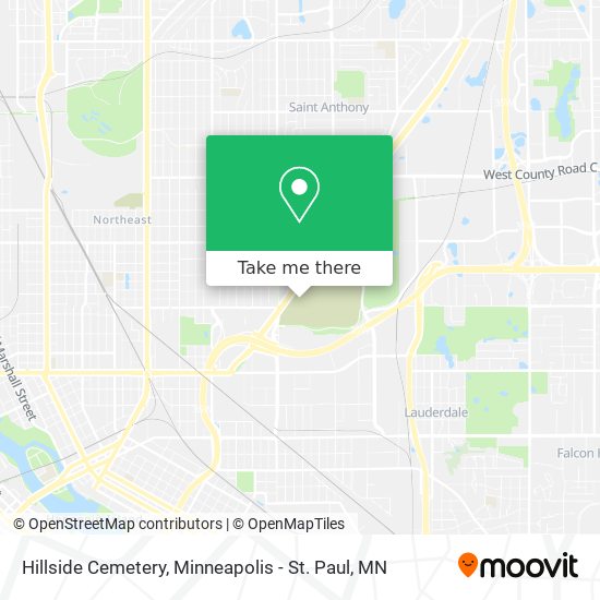 How to get to Hillside Cemetery in Minneapolis by bus or light rail?