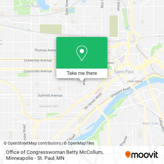 Mapa de Office of Congresswoman Betty McCollum