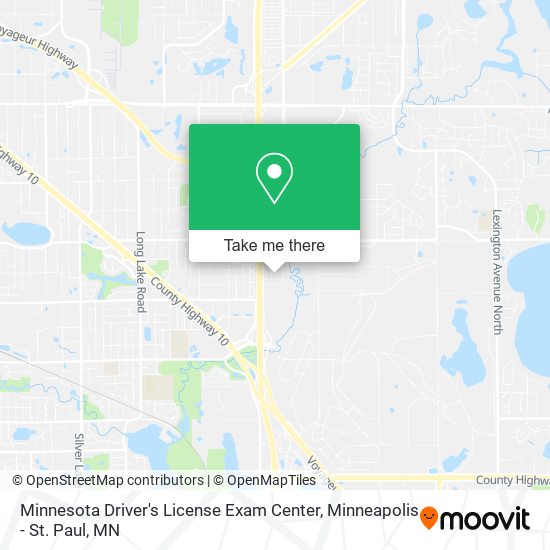 Mapa de Minnesota Driver's License Exam Center