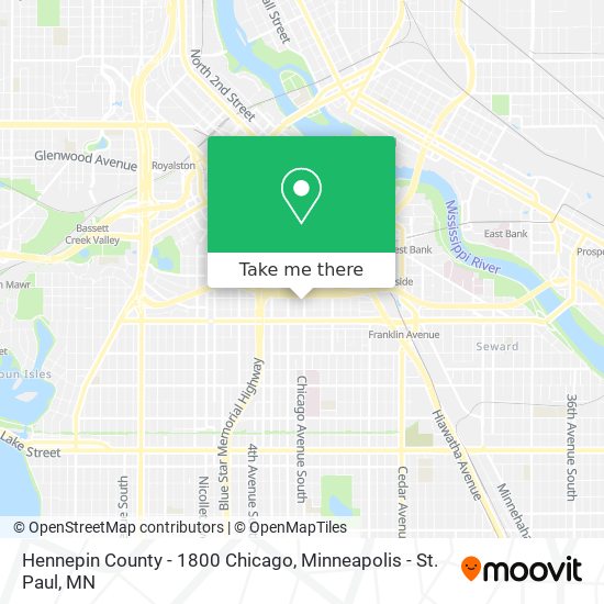 Mapa de Hennepin County - 1800 Chicago