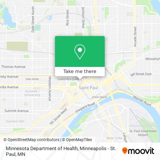 Minnesota Department of Health map