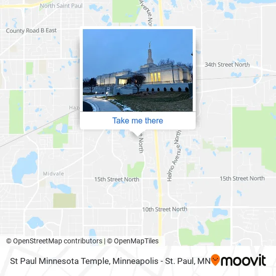 St Paul Minnesota Temple map