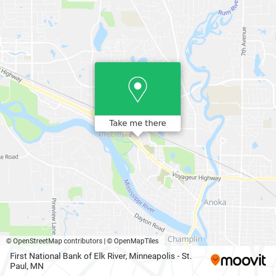 Mapa de First National Bank of Elk River