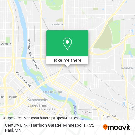 Century Link - Harrison Garage map