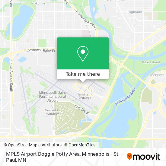 MPLS Airport Doggie Potty  Area map