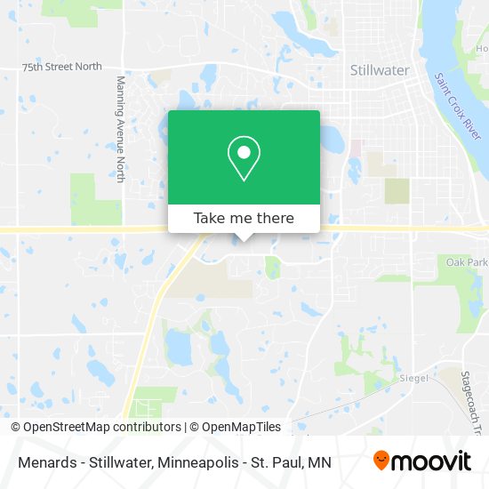 Mapa de Menards - Stillwater