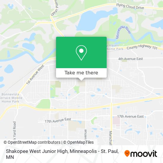 Shakopee West Junior High map