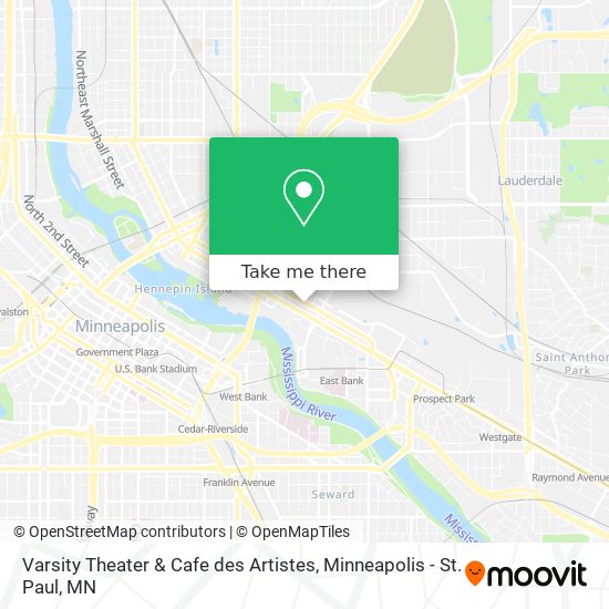 Varsity Theater & Cafe des Artistes map