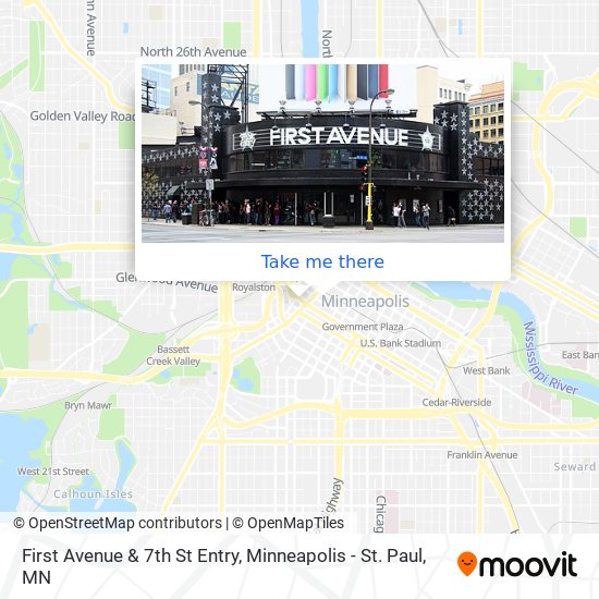 Mapa de First Avenue & 7th St Entry