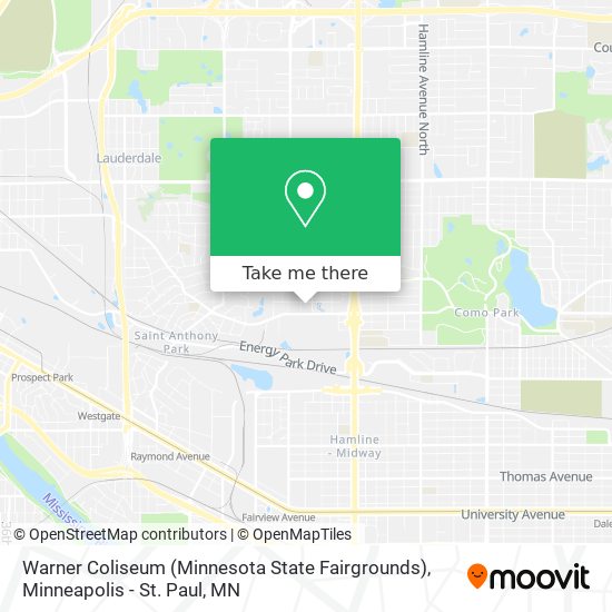 Mapa de Warner Coliseum (Minnesota State Fairgrounds)