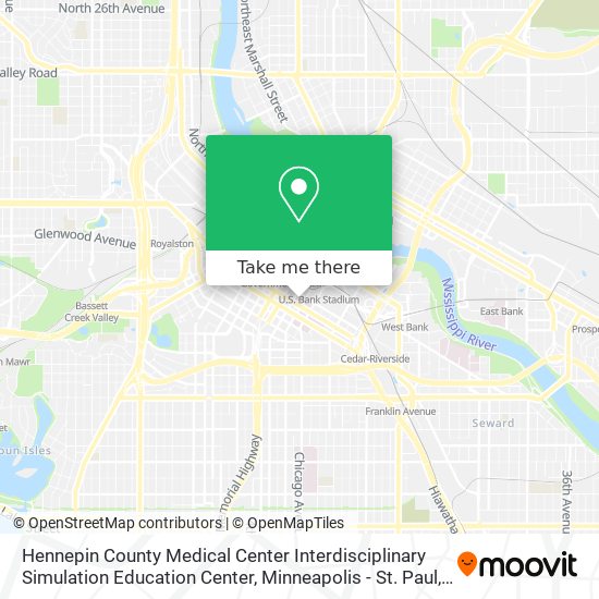 Mapa de Hennepin County Medical Center Interdisciplinary Simulation Education Center