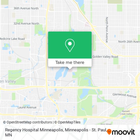 Regency Hospital Minneapolis map