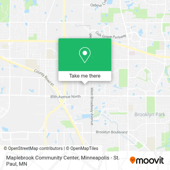 Maplebrook Community Center map