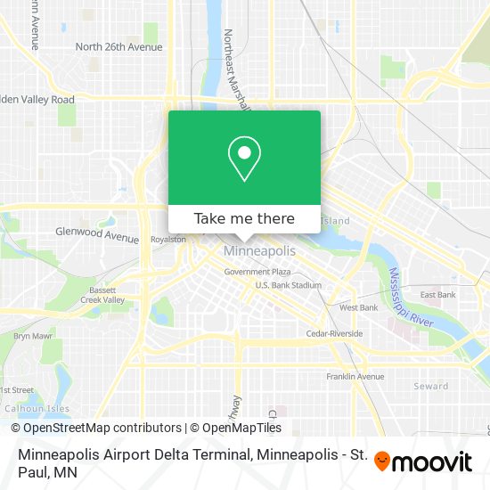 Mapa de Minneapolis Airport Delta Terminal
