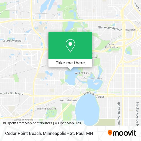 Cedar Point Beach map