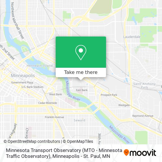 Mapa de Minnesota Transport Observatory (MTO - Minnesota Traffic Observatory)