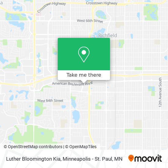 Luther Bloomington Kia map