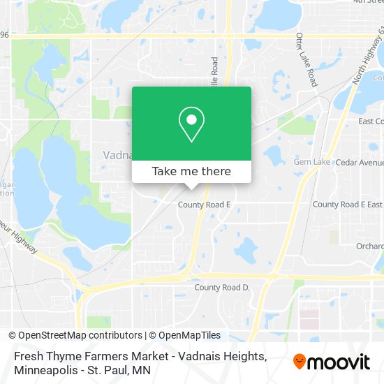 Fresh Thyme Farmers Market - Vadnais Heights map