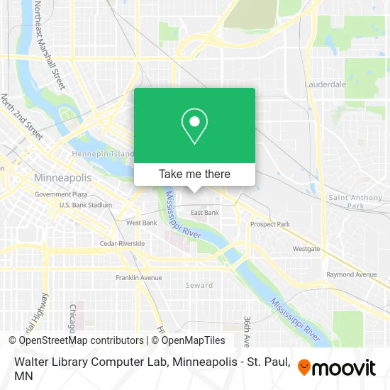 Walter Library Computer Lab map