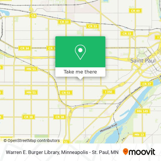 Mapa de Warren E. Burger Library