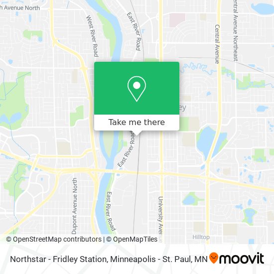Northstar - Fridley Station map
