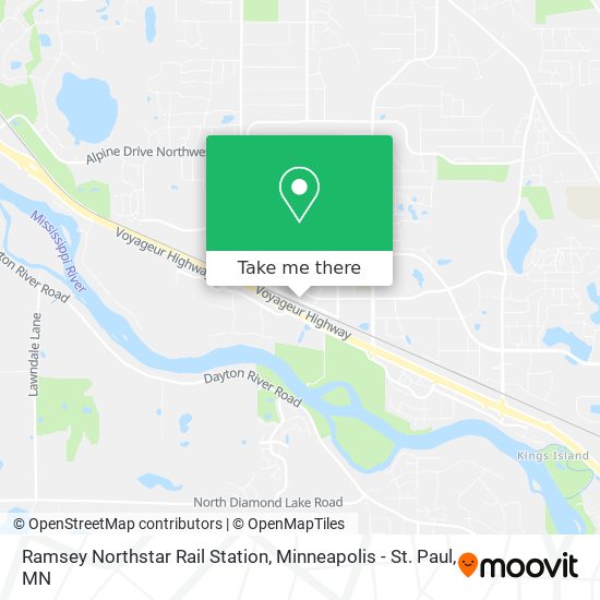 Ramsey Northstar Rail Station map
