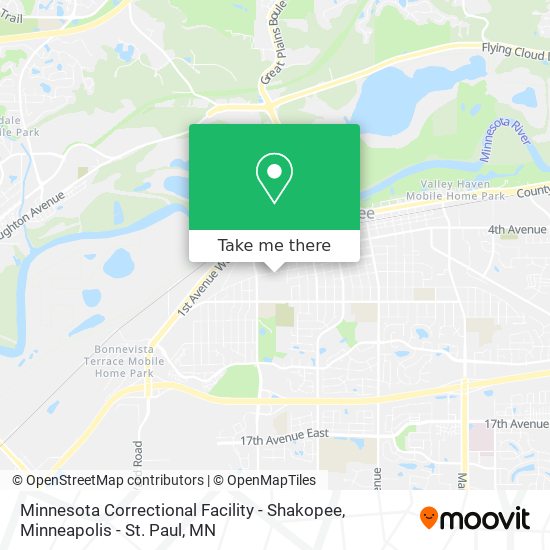 Minnesota Correctional Facility - Shakopee map