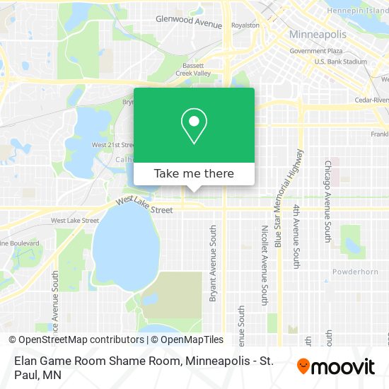 Elan Game Room Shame Room map