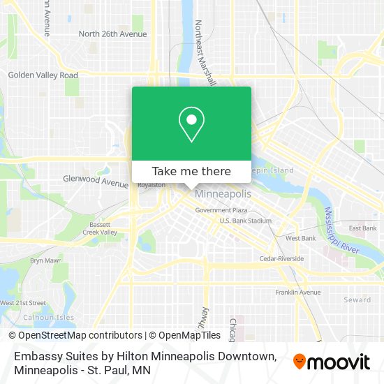 Mapa de Embassy Suites by Hilton Minneapolis Downtown