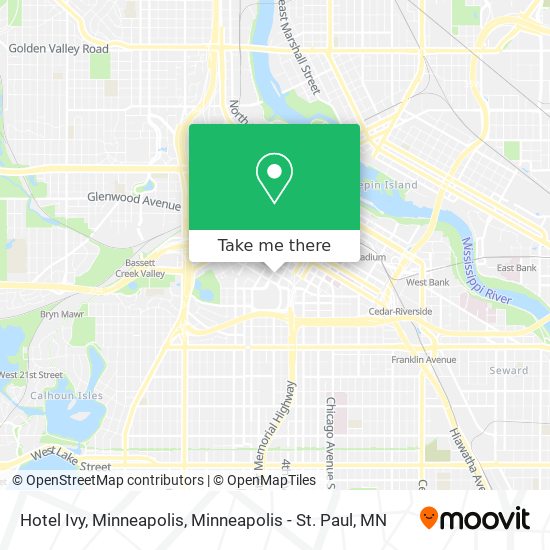 Hotel Ivy, Minneapolis map