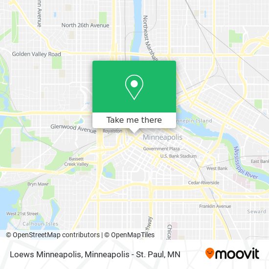 Loews Minneapolis map