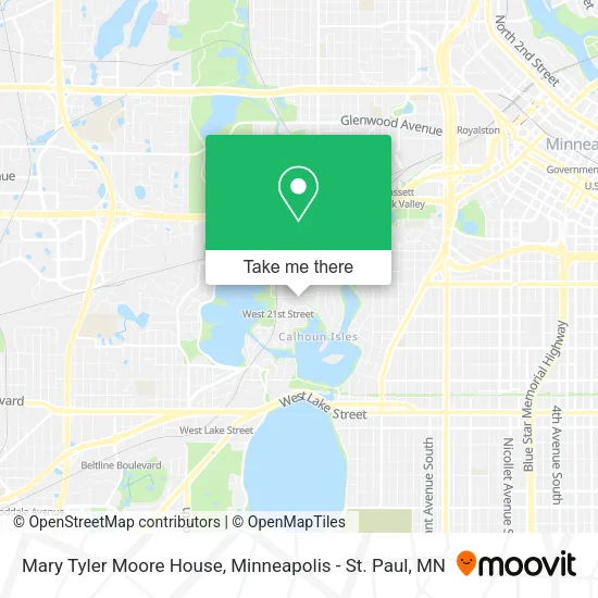Mary Tyler Moore House map