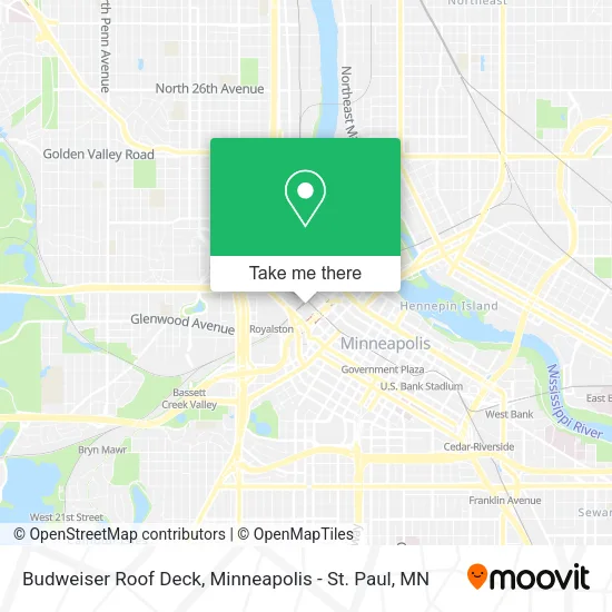 Budweiser Roof Deck map