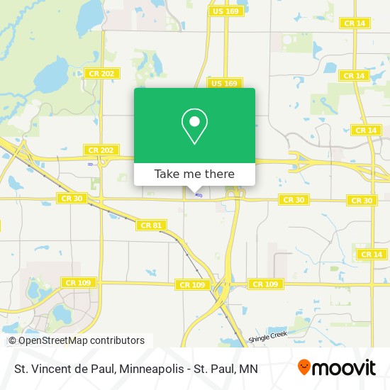 St. Vincent de Paul map