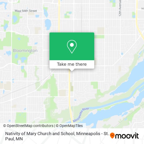 Nativity of Mary Church and School map