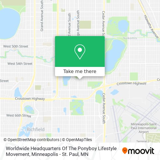 Worldwide Headquarters Of The Ponyboy Lifestyle Movement map