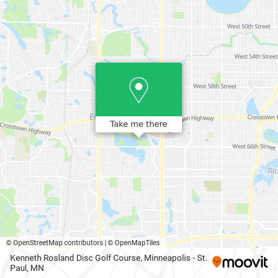 Kenneth Rosland Disc Golf Course map