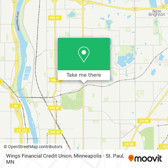 Wings Financial Credit Union map