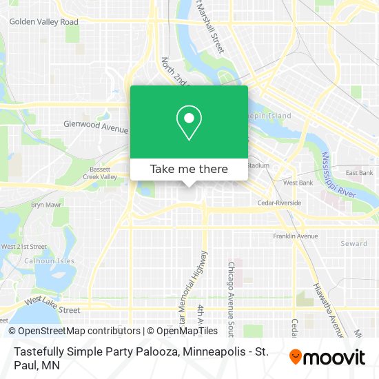 Tastefully Simple Party Palooza map